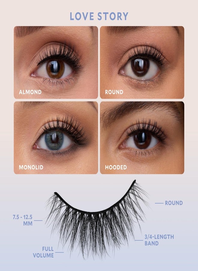 Velour Effortless Self Adhesive Eyelashes (2-Pack), Reusable Pre Glued Strip Lashes, No Trim Needed Lash Strips, Press On Eyelashes No Glue Needed, Lightweight Adhesive Eyelash Strips - Image 4